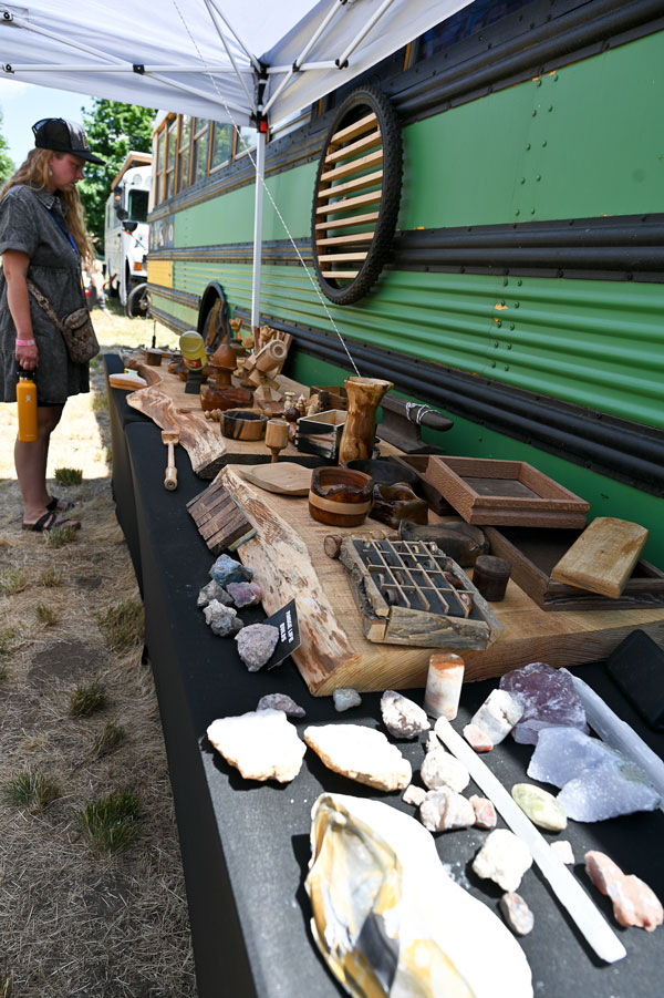 Wood turned bowls from a 2023 Skoolie Exhibitor.